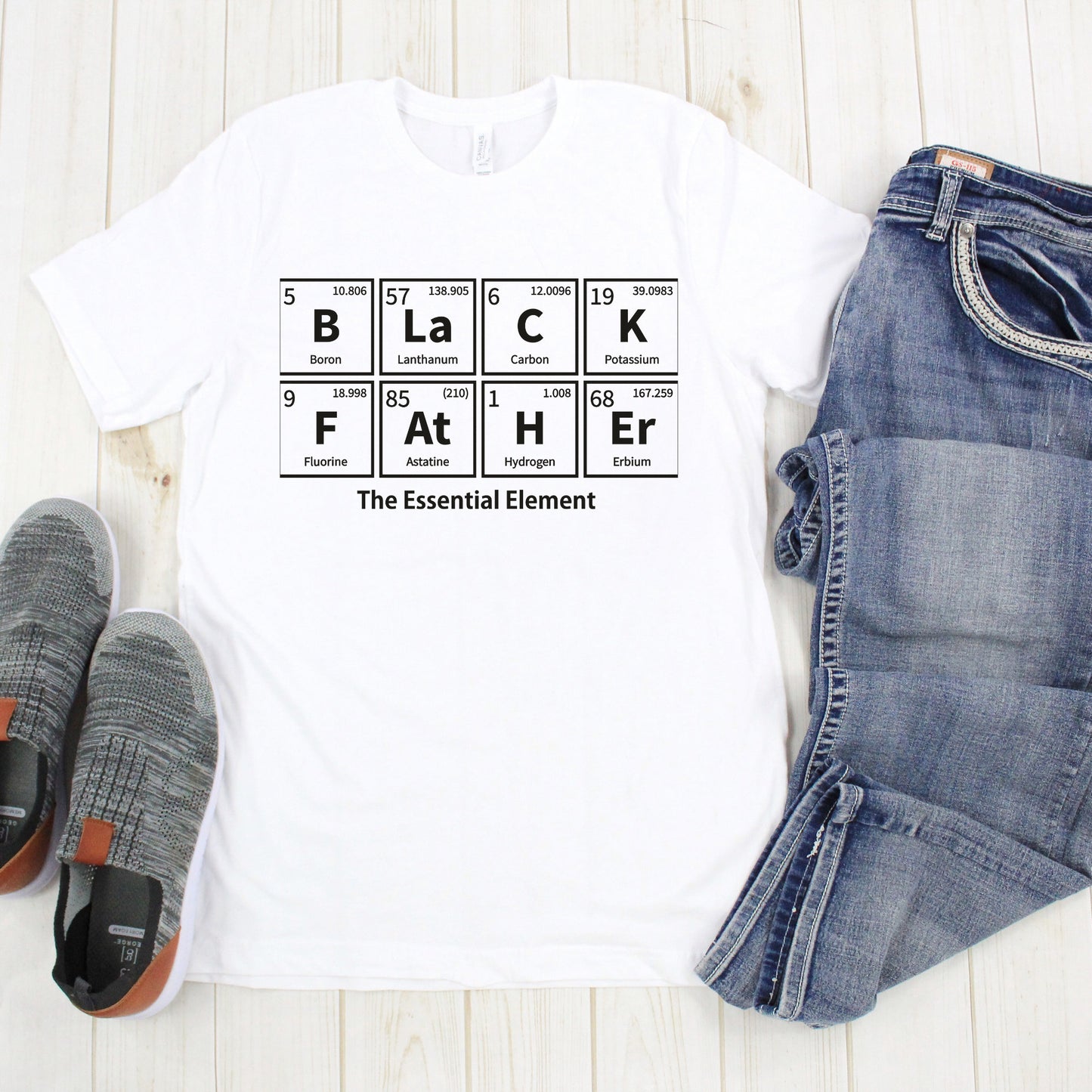 Black Father Element Chart T-Shirt