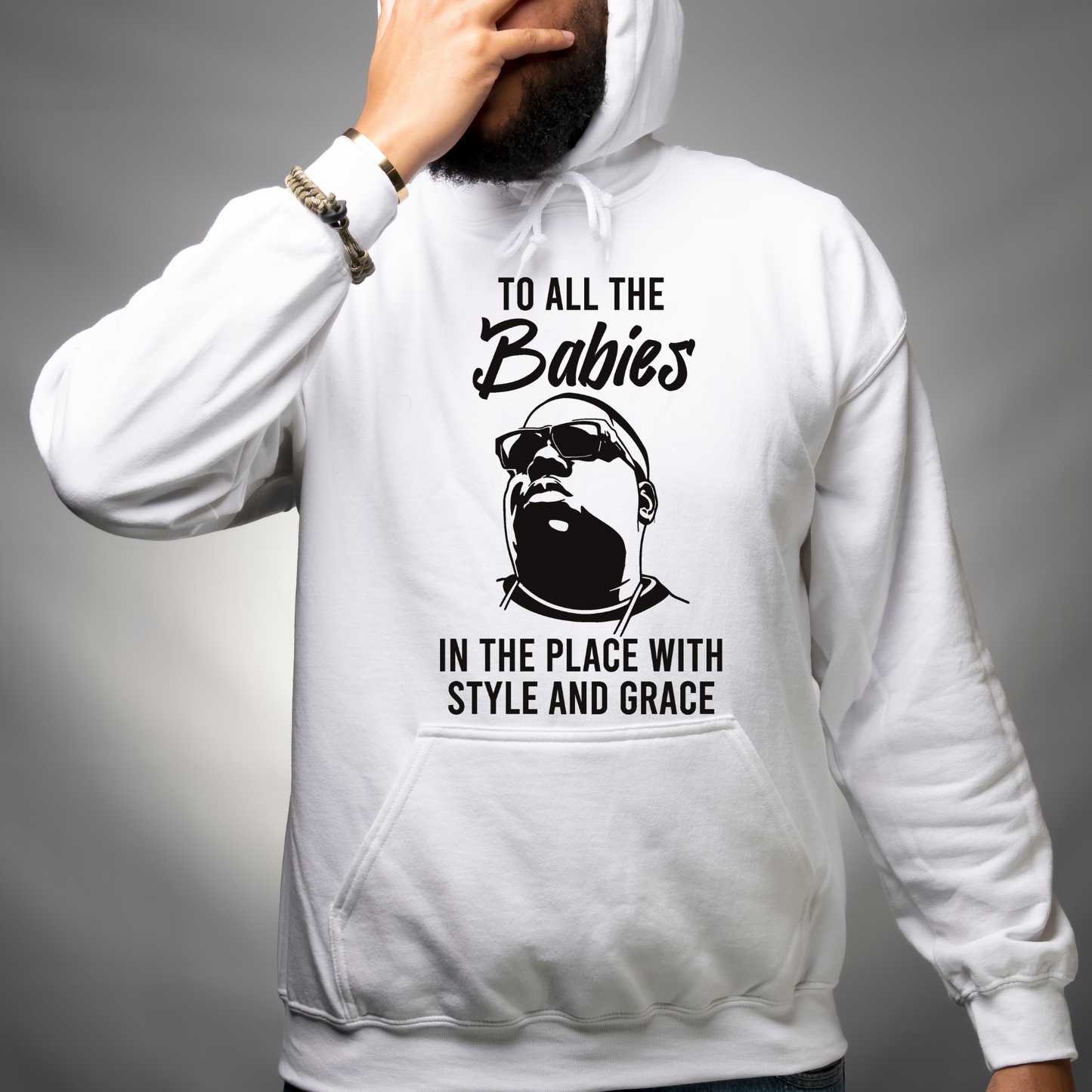 "All the Babies in the place..." Biggie Men's Hoodie